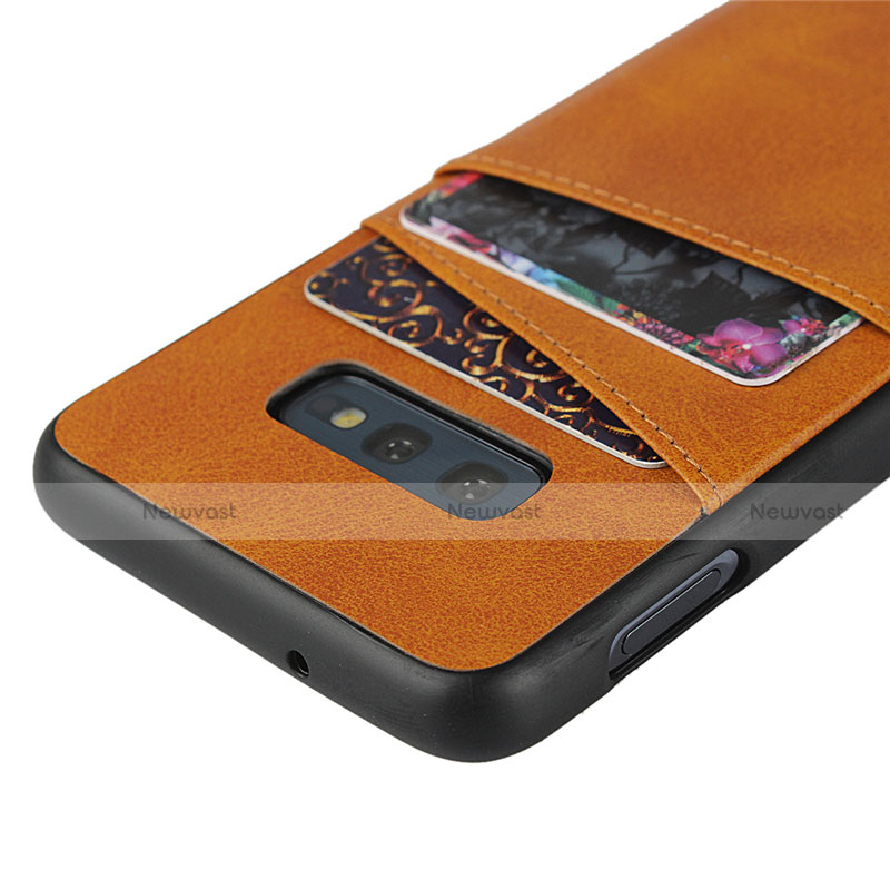 Soft Luxury Leather Snap On Case Cover R02 for Samsung Galaxy S10e