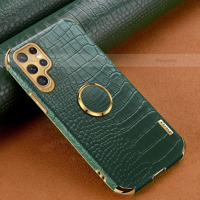 Soft Luxury Leather Snap On Case Cover R02 for Samsung Galaxy S23 Ultra 5G Green