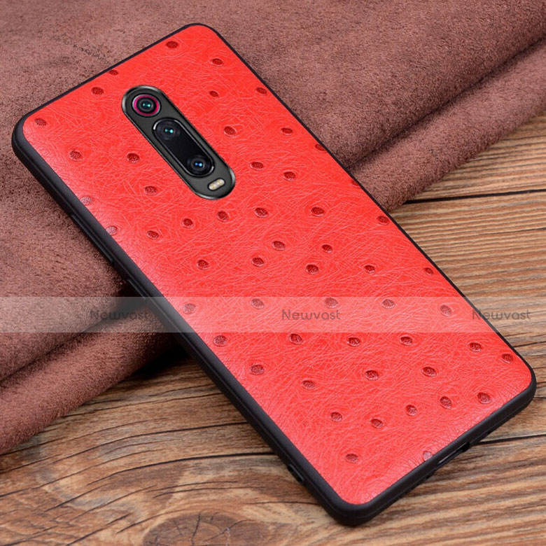 Soft Luxury Leather Snap On Case Cover R02 for Xiaomi Mi 9T Pro Red