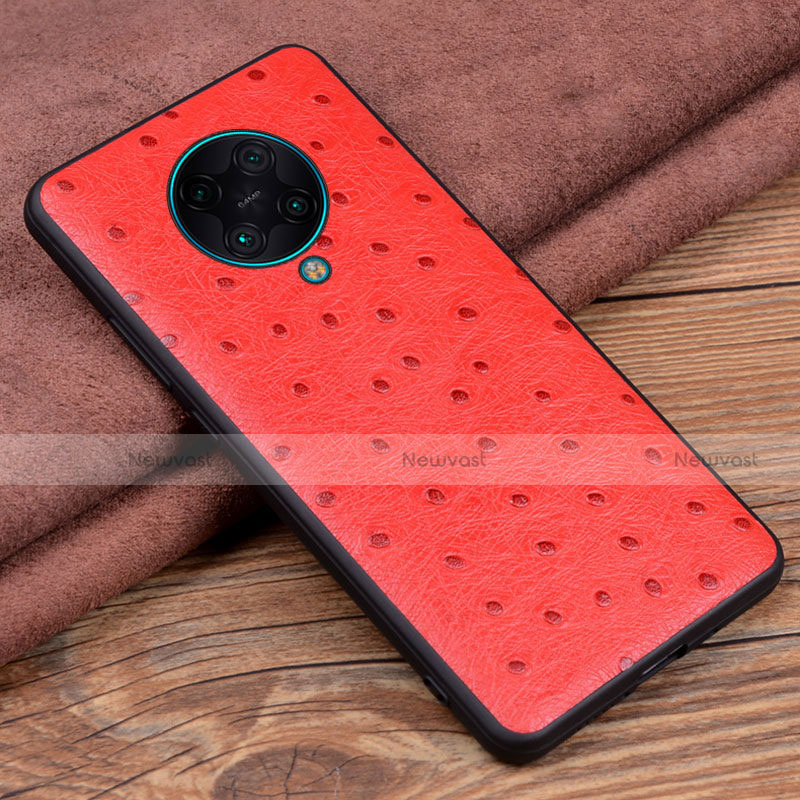 Soft Luxury Leather Snap On Case Cover R02 for Xiaomi Poco F2 Pro Red