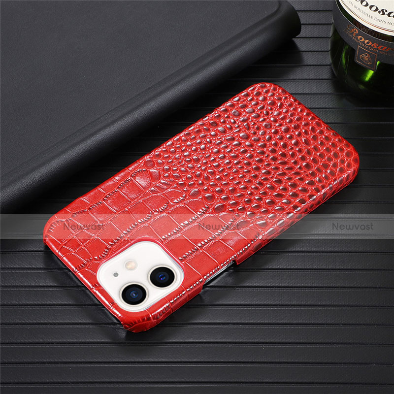 Soft Luxury Leather Snap On Case Cover R03 for Apple iPhone 12