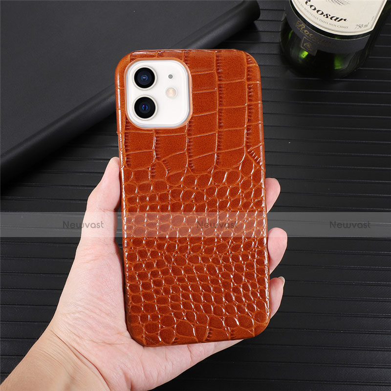 Soft Luxury Leather Snap On Case Cover R03 for Apple iPhone 12