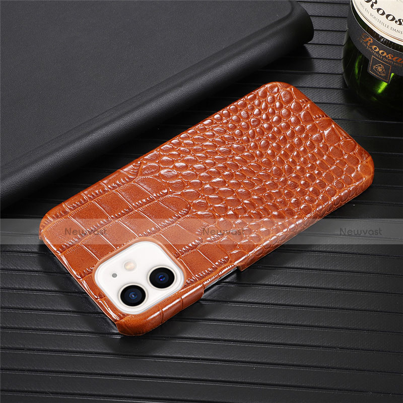 Soft Luxury Leather Snap On Case Cover R03 for Apple iPhone 12 Mini