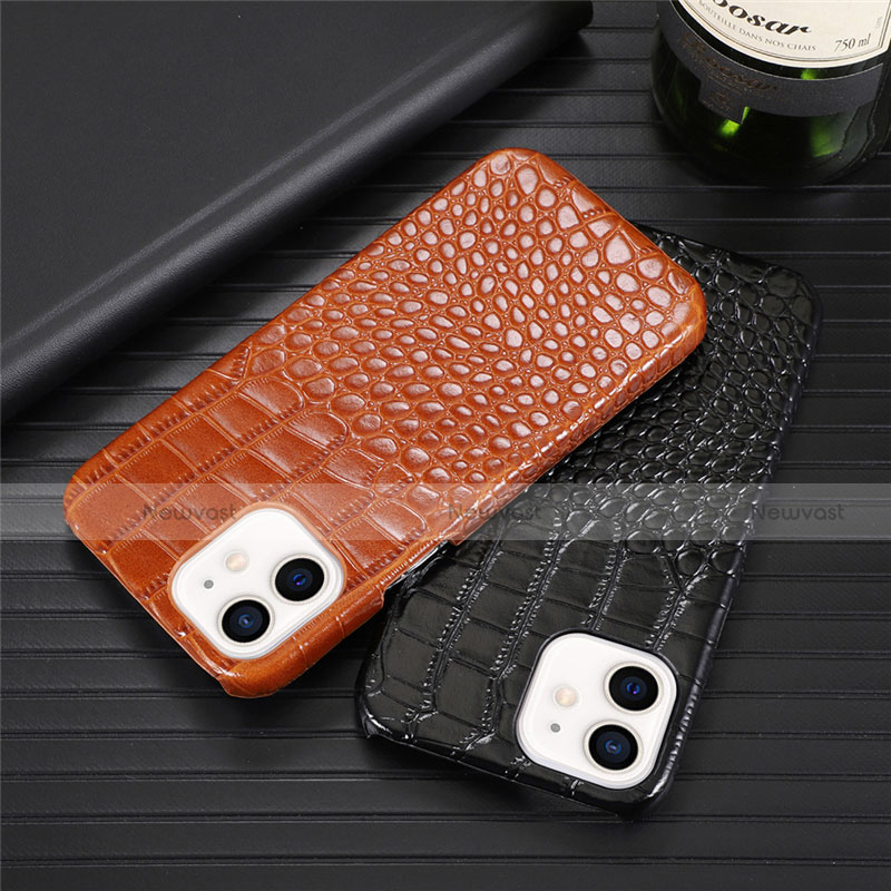 Soft Luxury Leather Snap On Case Cover R03 for Apple iPhone 12 Mini