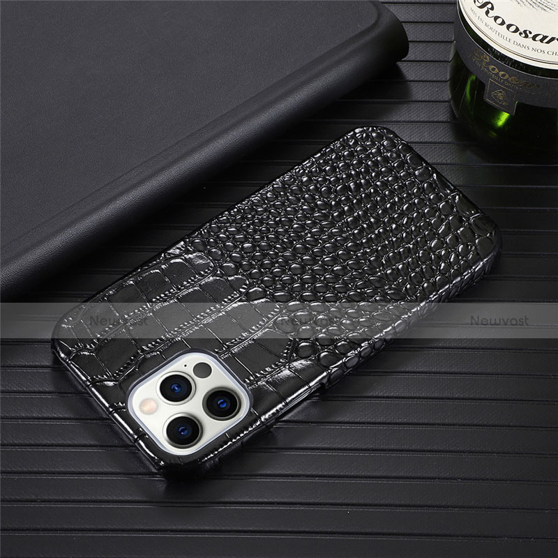 Soft Luxury Leather Snap On Case Cover R03 for Apple iPhone 12 Pro