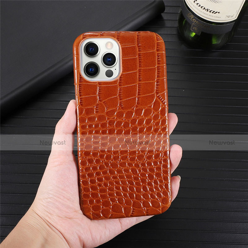 Soft Luxury Leather Snap On Case Cover R03 for Apple iPhone 12 Pro