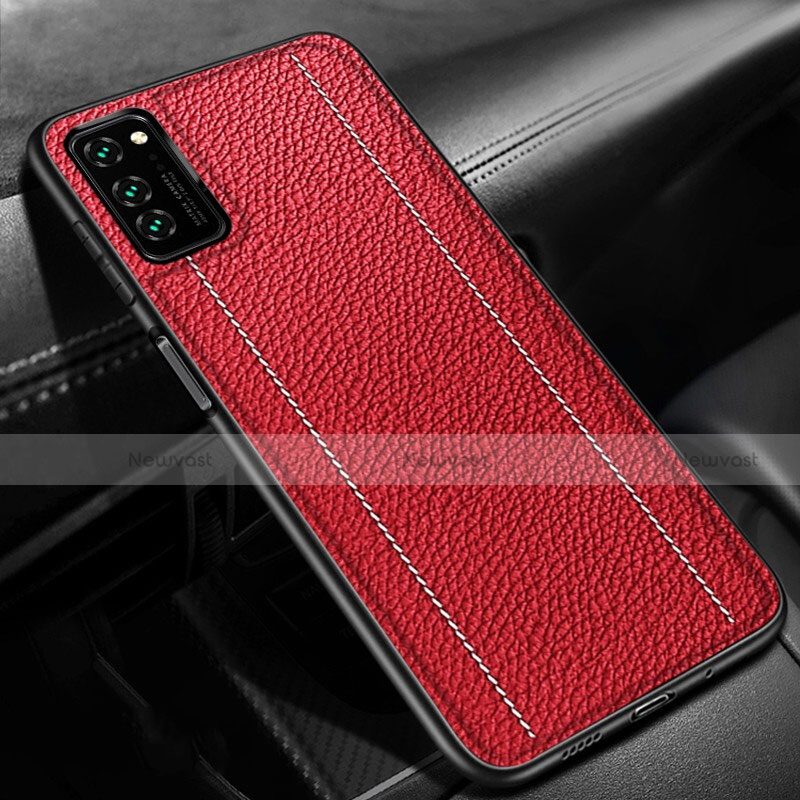 Soft Luxury Leather Snap On Case Cover R03 for Huawei Honor V30 Pro 5G Red