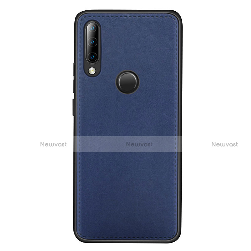 Soft Luxury Leather Snap On Case Cover R03 for Huawei Nova 4e Blue