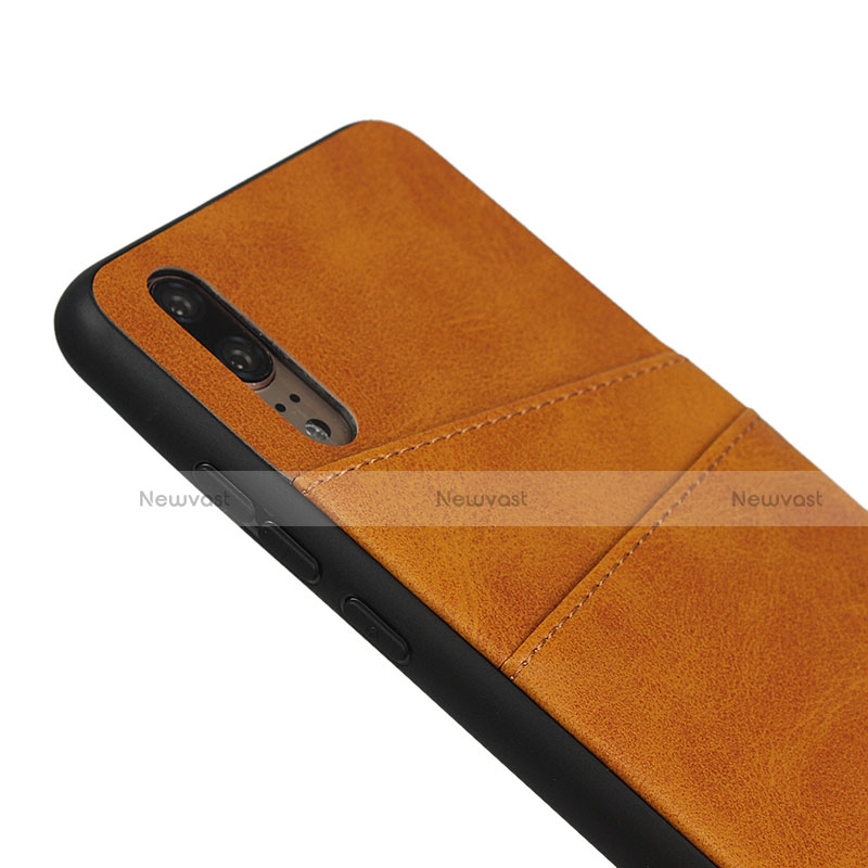 Soft Luxury Leather Snap On Case Cover R03 for Huawei P20