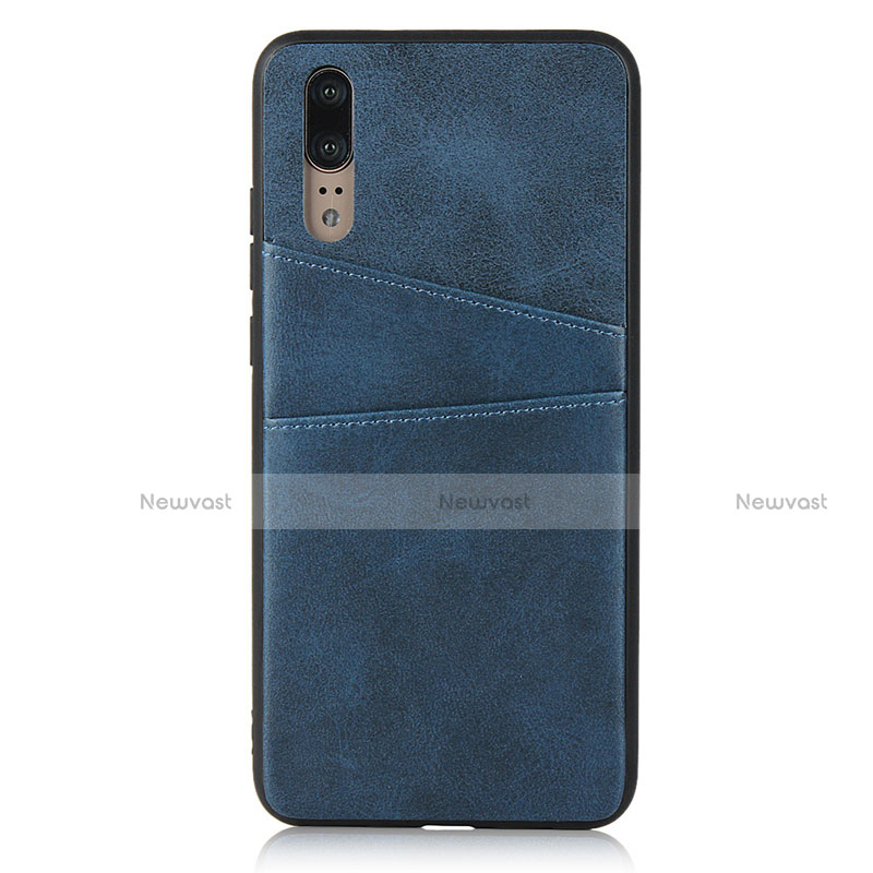 Soft Luxury Leather Snap On Case Cover R03 for Huawei P20