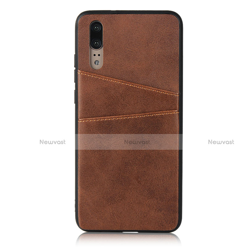 Soft Luxury Leather Snap On Case Cover R03 for Huawei P20