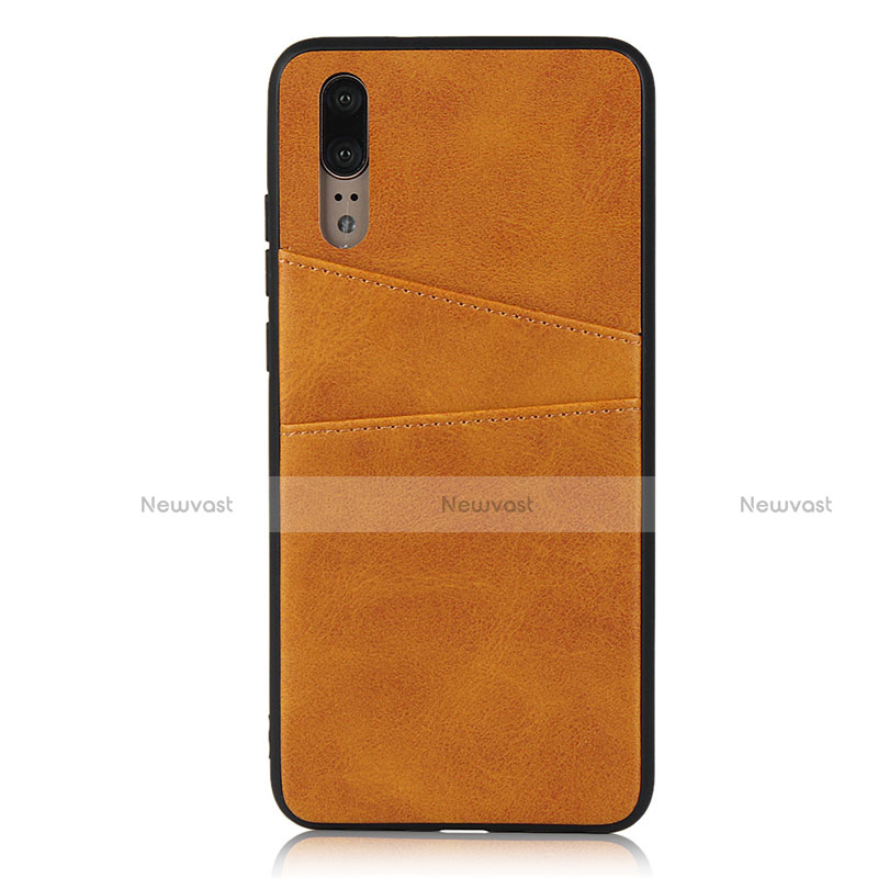 Soft Luxury Leather Snap On Case Cover R03 for Huawei P20