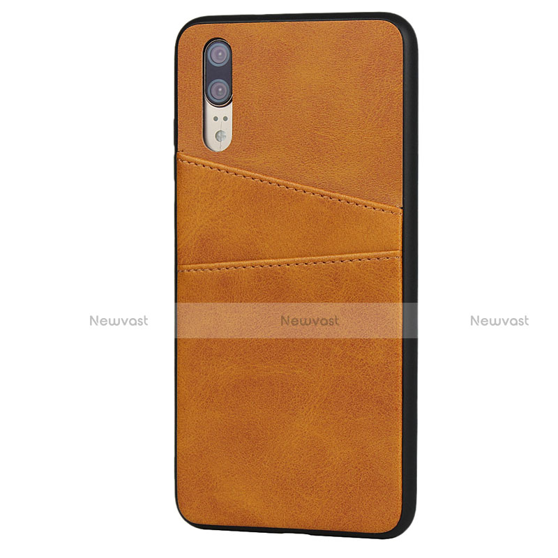 Soft Luxury Leather Snap On Case Cover R03 for Huawei P20