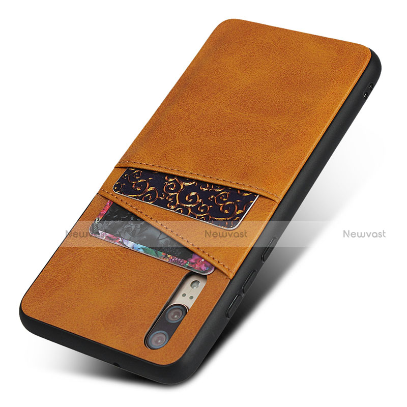 Soft Luxury Leather Snap On Case Cover R03 for Huawei P20