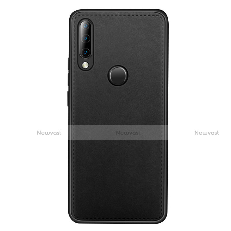 Soft Luxury Leather Snap On Case Cover R03 for Huawei P30 Lite XL Black