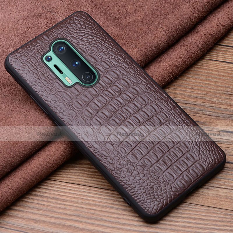 Soft Luxury Leather Snap On Case Cover R03 for OnePlus 8 Pro