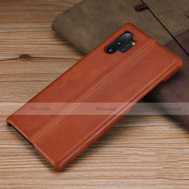 Soft Luxury Leather Snap On Case Cover R03 for Samsung Galaxy Note 10 Plus