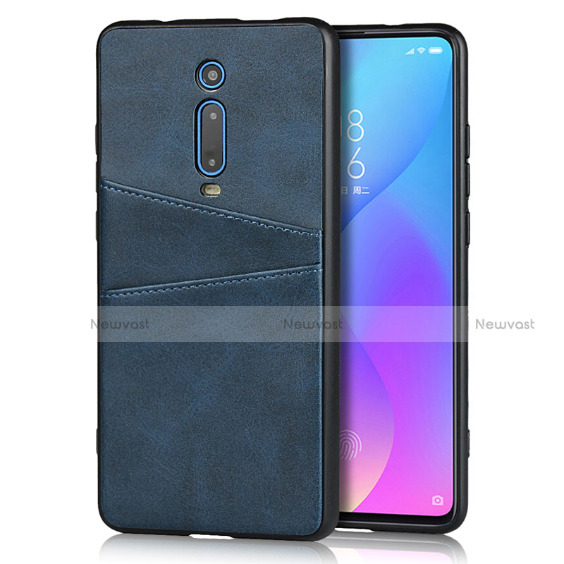 Soft Luxury Leather Snap On Case Cover R03 for Xiaomi Mi 9T Blue