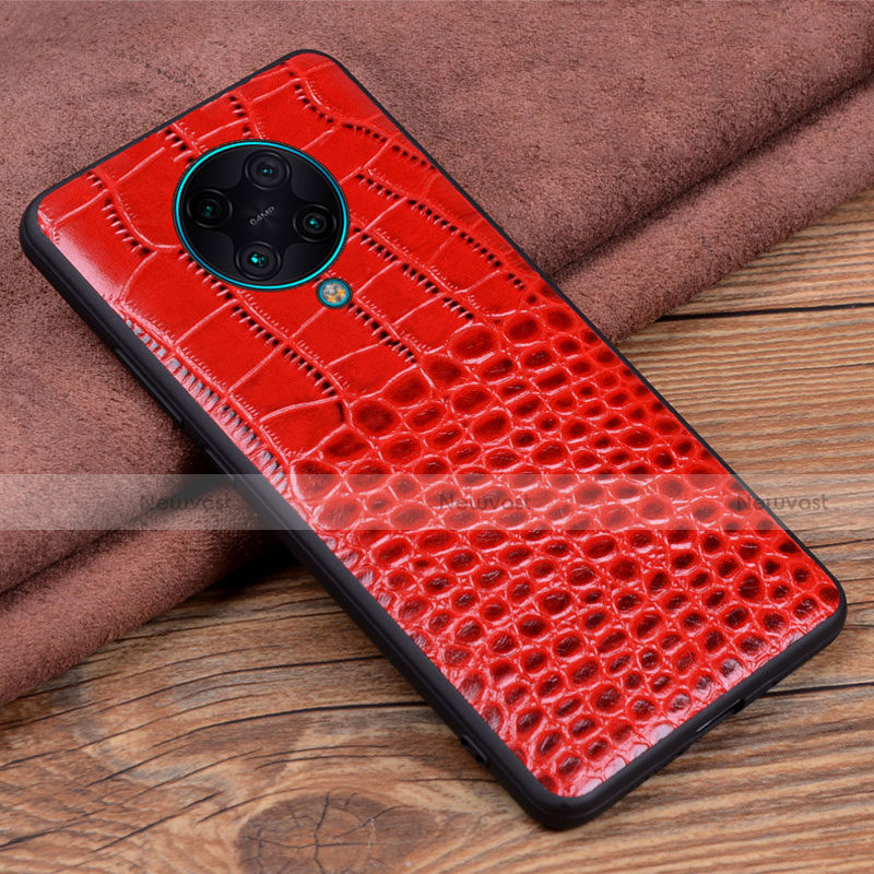 Soft Luxury Leather Snap On Case Cover R03 for Xiaomi Poco F2 Pro Red