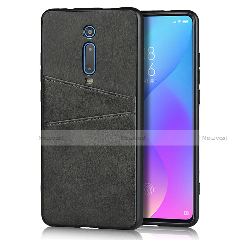 Soft Luxury Leather Snap On Case Cover R03 for Xiaomi Redmi K20 Black