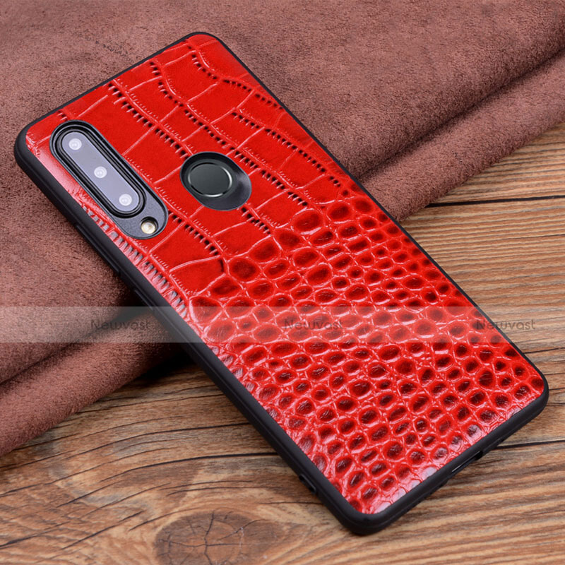 Soft Luxury Leather Snap On Case Cover R04 for Huawei Honor 10i Red