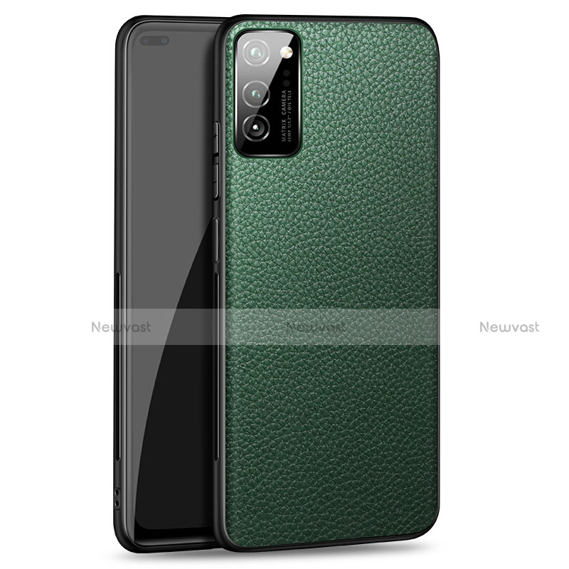 Soft Luxury Leather Snap On Case Cover R04 for Huawei Honor V30 Pro 5G Brown