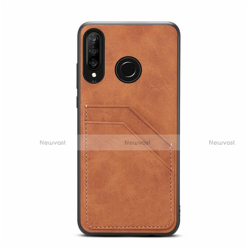 Soft Luxury Leather Snap On Case Cover R04 for Huawei Nova 4e