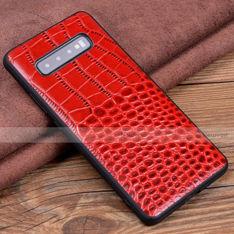 Soft Luxury Leather Snap On Case Cover R04 for Samsung Galaxy S10