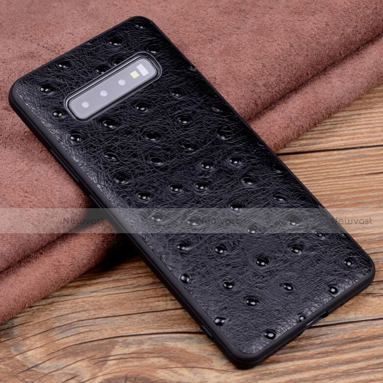 Soft Luxury Leather Snap On Case Cover R04 for Samsung Galaxy S10 Plus