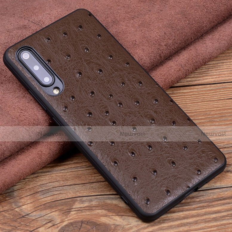 Soft Luxury Leather Snap On Case Cover R04 for Xiaomi Mi A3 Brown