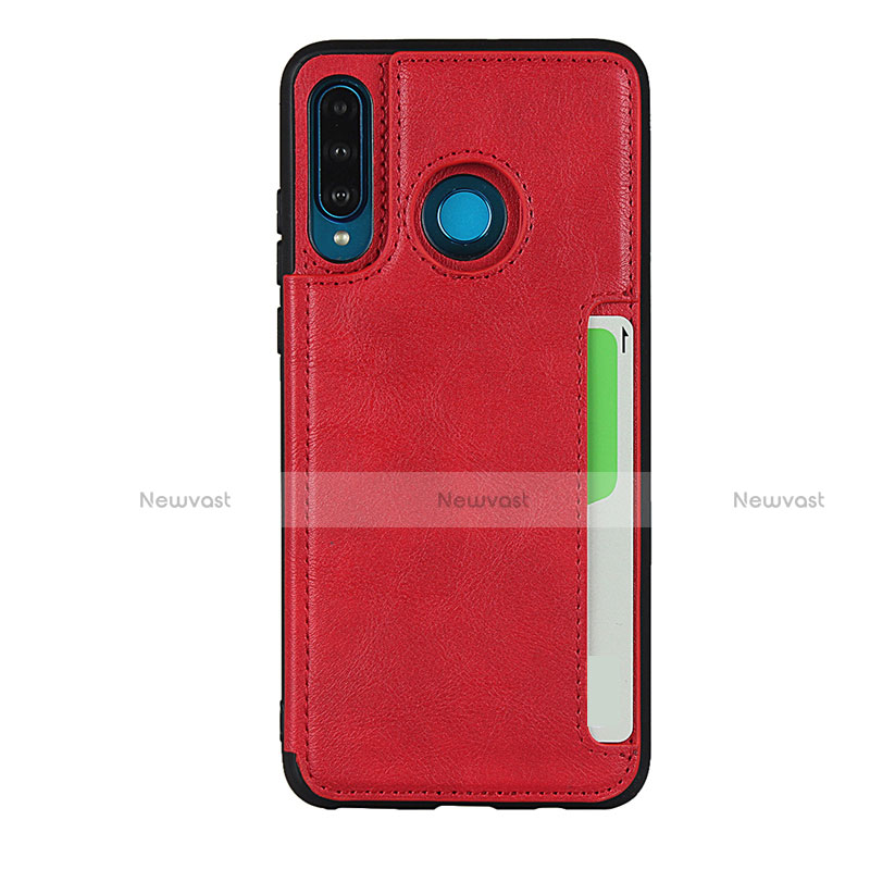 Soft Luxury Leather Snap On Case Cover R05 for Huawei Nova 4e