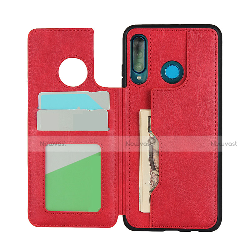 Soft Luxury Leather Snap On Case Cover R05 for Huawei Nova 4e