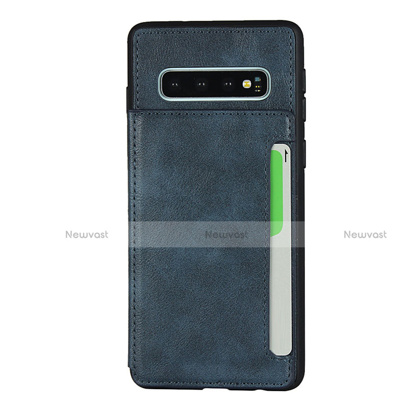 Soft Luxury Leather Snap On Case Cover R05 for Samsung Galaxy S10 Plus