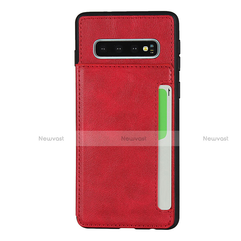 Soft Luxury Leather Snap On Case Cover R05 for Samsung Galaxy S10 Plus