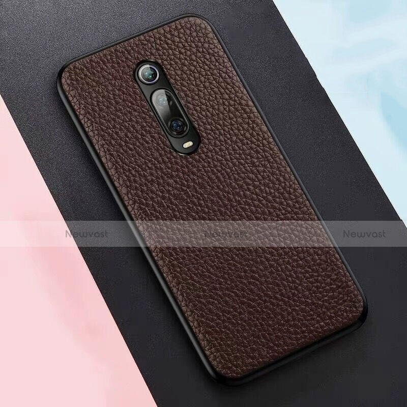 Soft Luxury Leather Snap On Case Cover R05 for Xiaomi Redmi K20 Brown