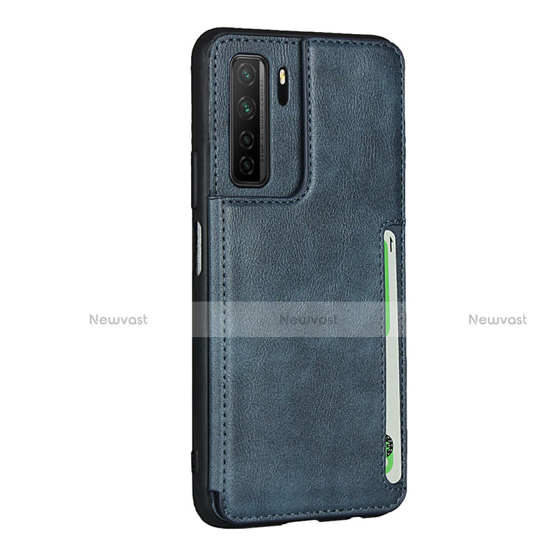 Soft Luxury Leather Snap On Case Cover R06 for Huawei Nova 7 SE 5G