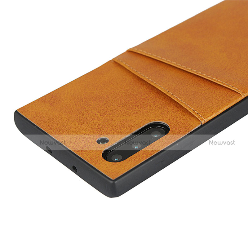 Soft Luxury Leather Snap On Case Cover R06 for Samsung Galaxy Note 10