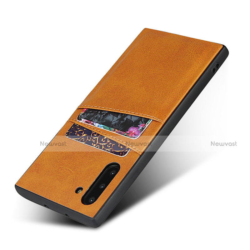 Soft Luxury Leather Snap On Case Cover R06 for Samsung Galaxy Note 10