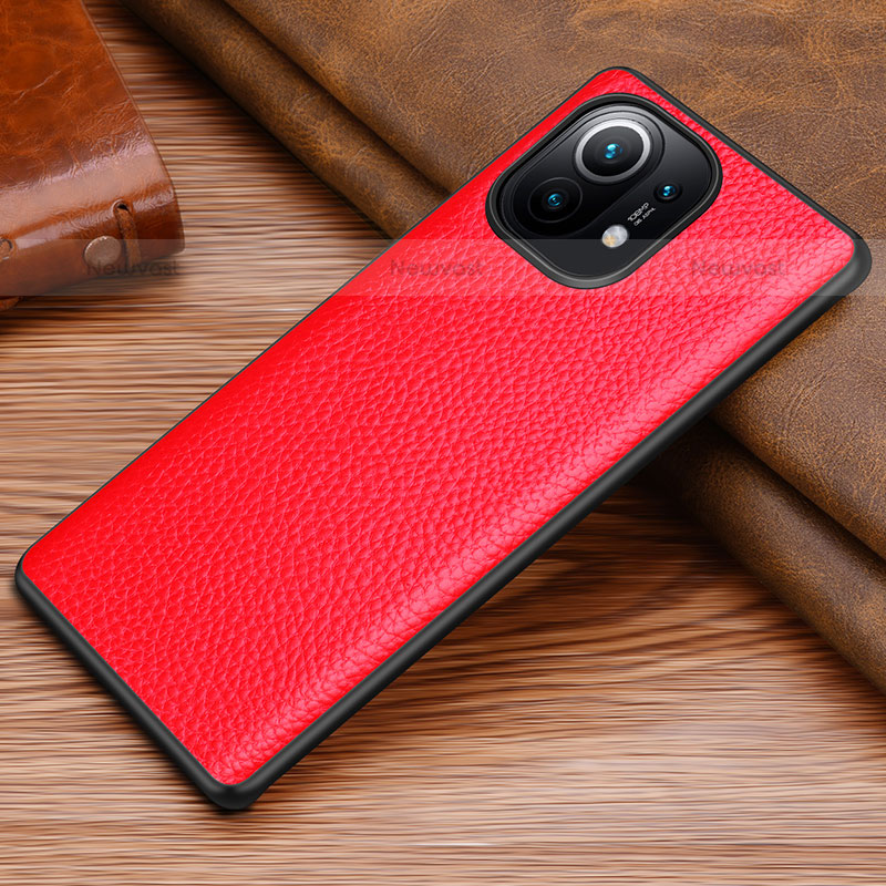 Soft Luxury Leather Snap On Case Cover R06 for Xiaomi Mi 11 Lite 5G NE