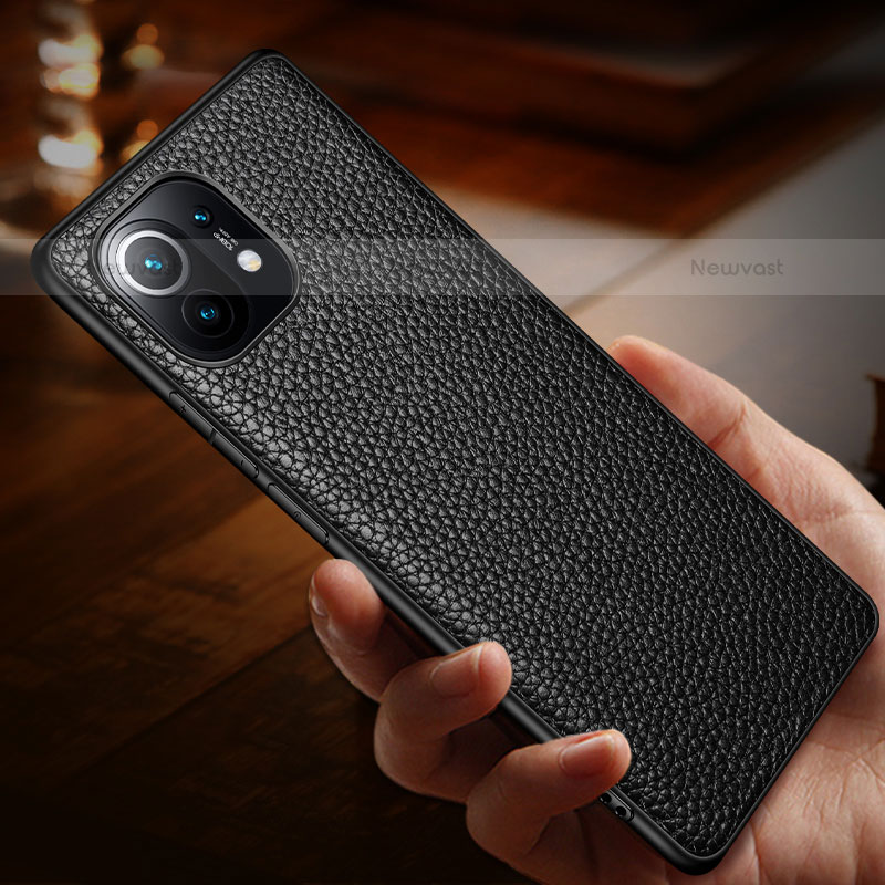 Soft Luxury Leather Snap On Case Cover R06 for Xiaomi Mi 11 Lite 5G NE
