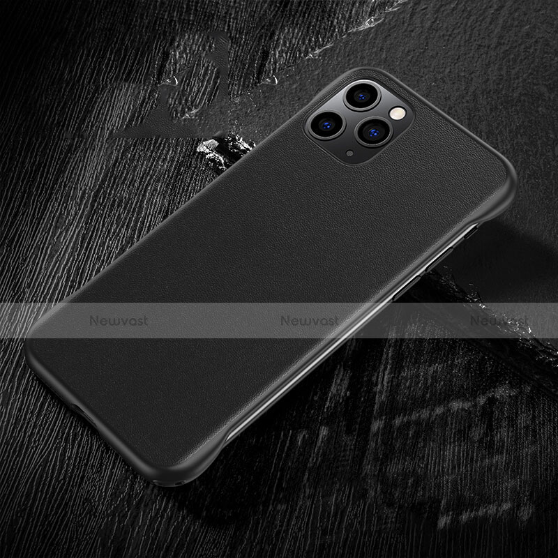 Soft Luxury Leather Snap On Case Cover R08 for Apple iPhone 11 Pro Max Black