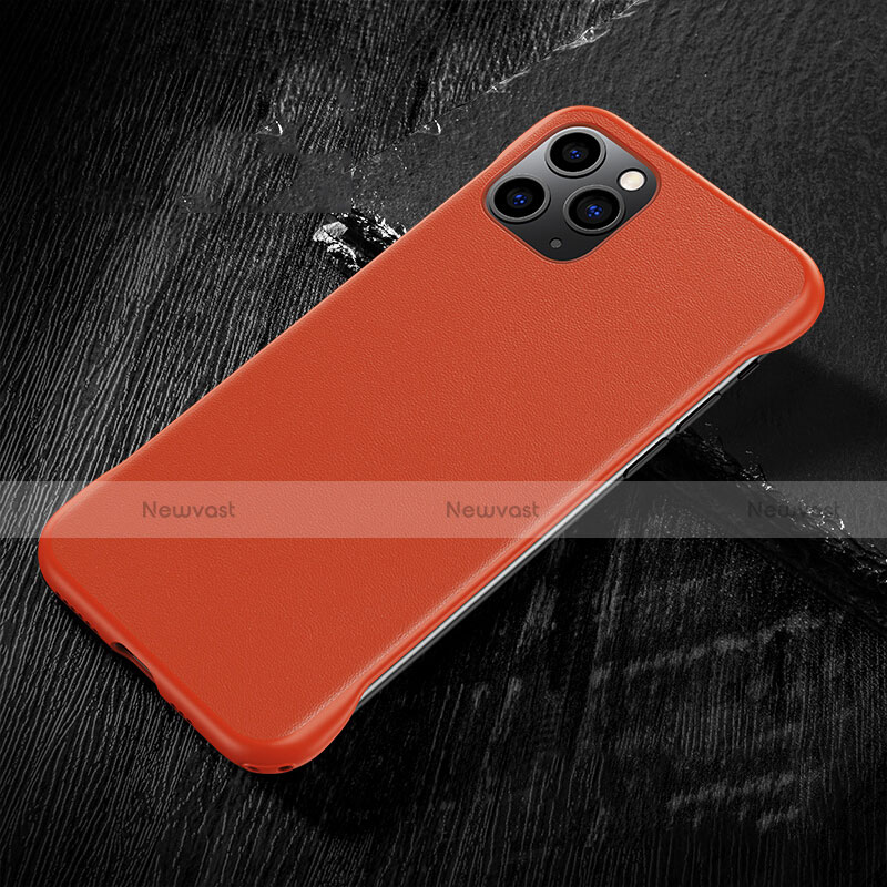 Soft Luxury Leather Snap On Case Cover R08 for Apple iPhone 11 Pro Max Orange