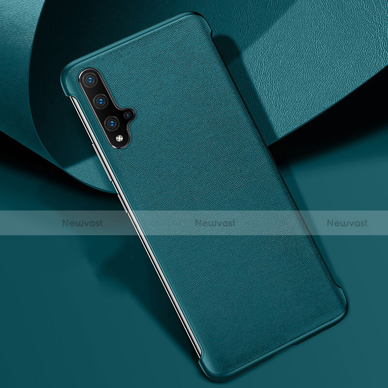 Soft Luxury Leather Snap On Case Cover R08 for Huawei Nova 5 Green