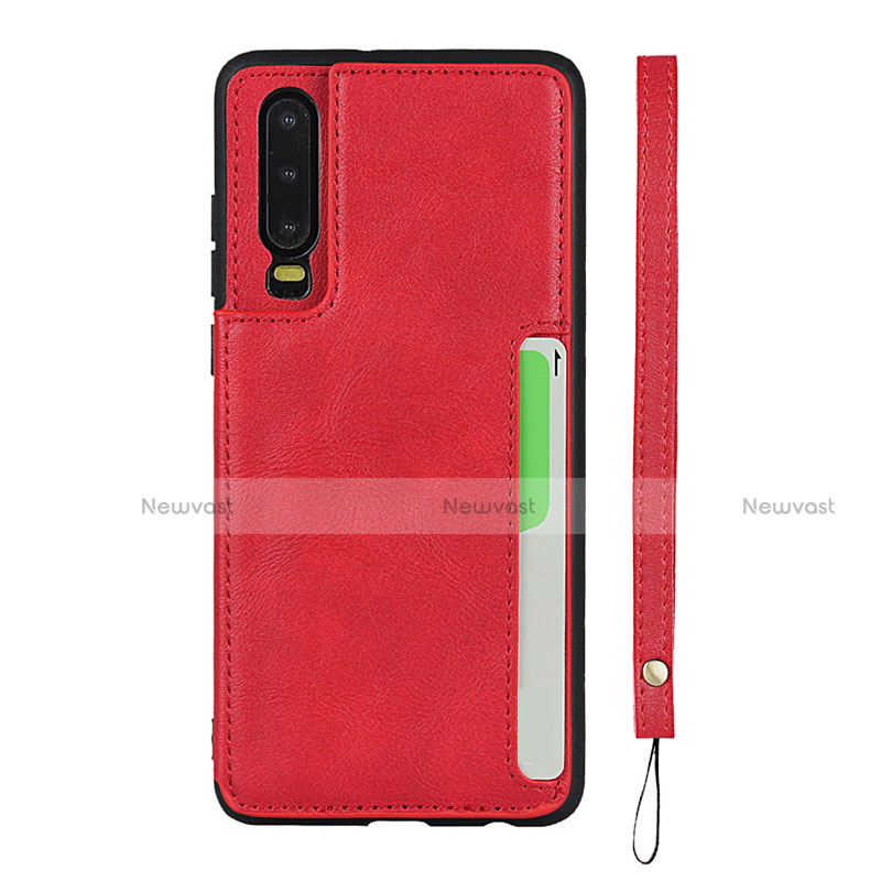 Soft Luxury Leather Snap On Case Cover R08 for Huawei P30