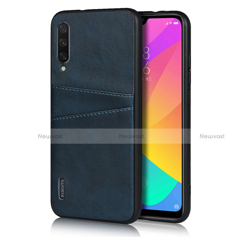 Soft Luxury Leather Snap On Case Cover R08 for Xiaomi Mi A3 Blue