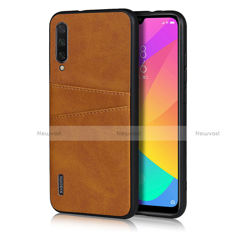 Soft Luxury Leather Snap On Case Cover R08 for Xiaomi Mi A3 Orange