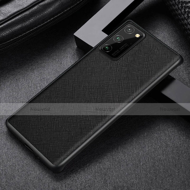 Soft Luxury Leather Snap On Case Cover R09 for Huawei Honor V30 5G Black