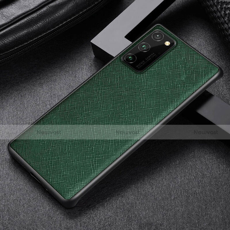 Soft Luxury Leather Snap On Case Cover R09 for Huawei Honor View 30 5G Green