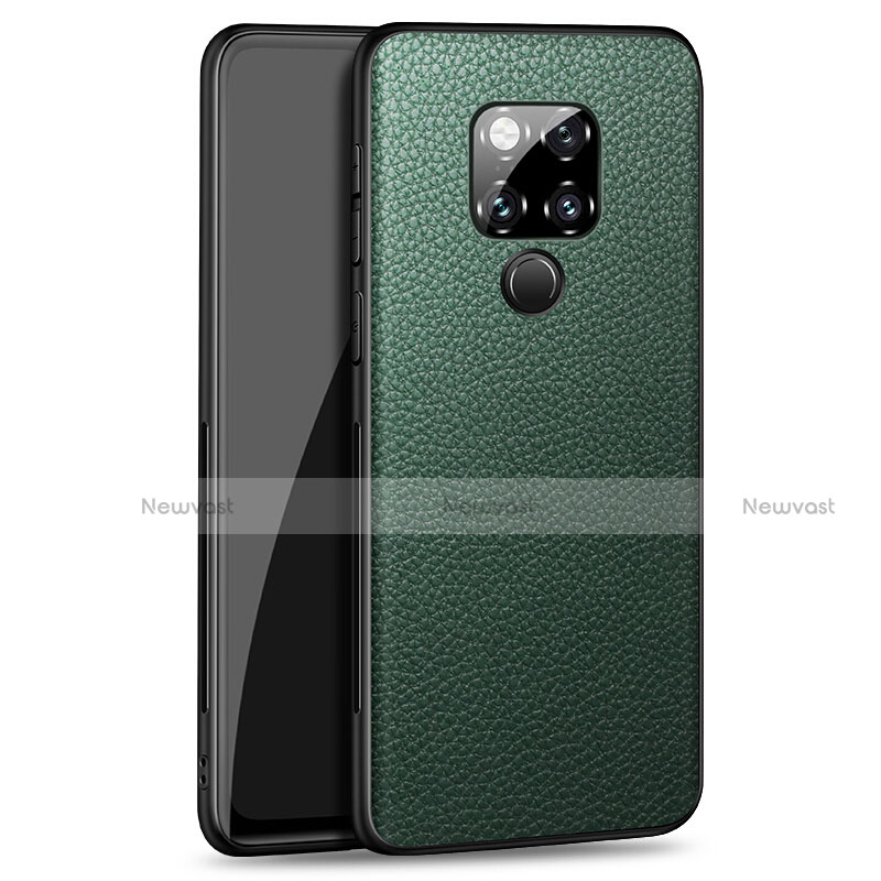 Soft Luxury Leather Snap On Case Cover R09 for Huawei Mate 20 X 5G Green