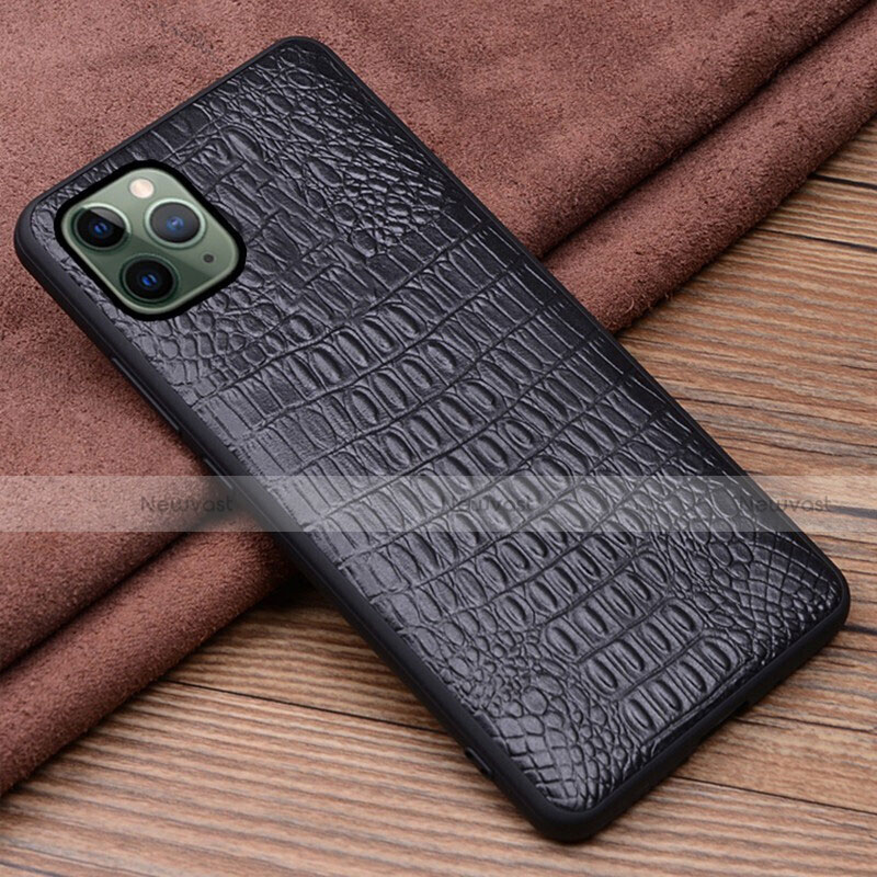 Soft Luxury Leather Snap On Case Cover R11 for Apple iPhone 11 Pro Max Black